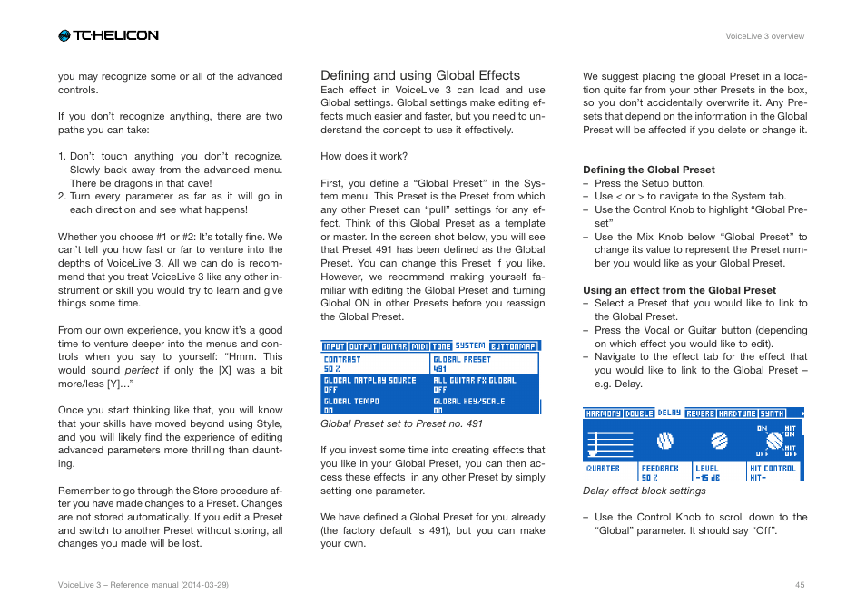 TC-Helicon VoiceLive 3 - Reference Manual User Manual | Page 47 / 127