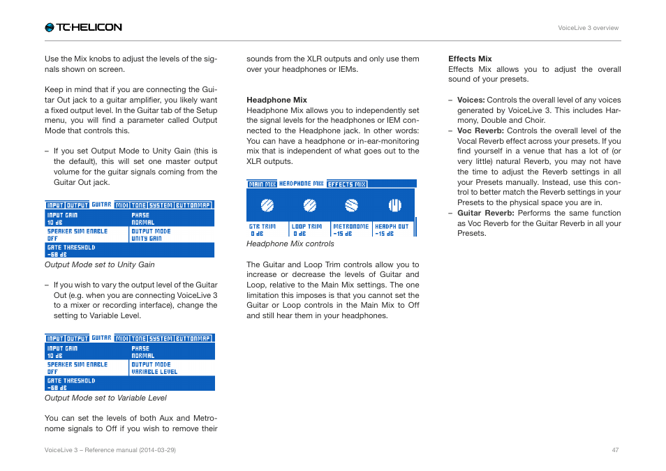 TC-Helicon VoiceLive 3 - Reference Manual User Manual | Page 49 / 127