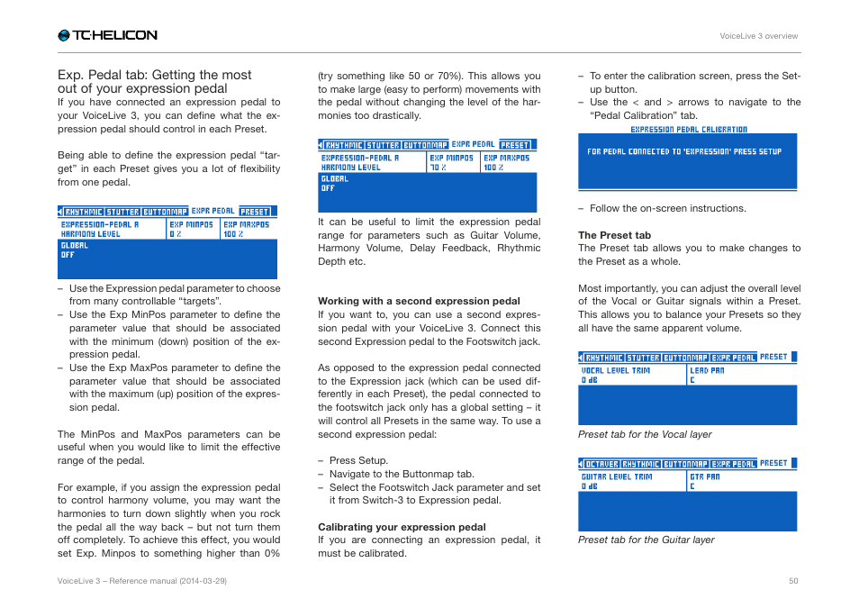 TC-Helicon VoiceLive 3 - Reference Manual User Manual | Page 52 / 127