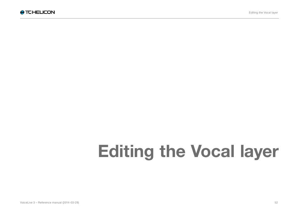 Editing the vocal layer | TC-Helicon VoiceLive 3 - Reference Manual User Manual | Page 54 / 127