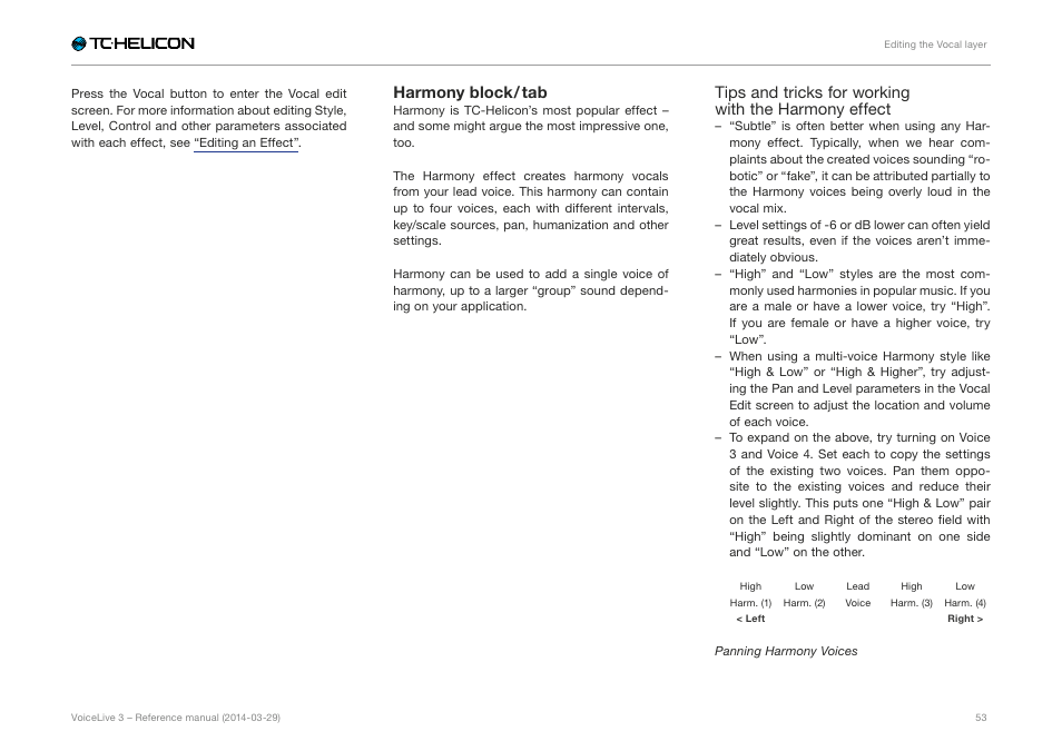 Harmony block / tab | TC-Helicon VoiceLive 3 - Reference Manual User Manual | Page 55 / 127