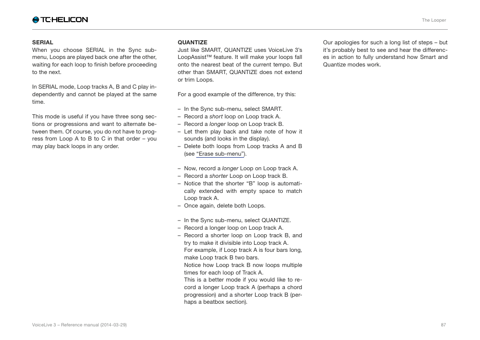 TC-Helicon VoiceLive 3 - Reference Manual User Manual | Page 89 / 127