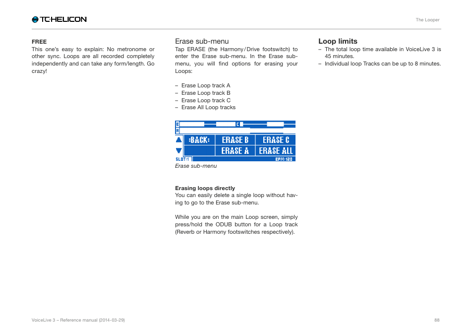Loop limits | TC-Helicon VoiceLive 3 - Reference Manual User Manual | Page 90 / 127