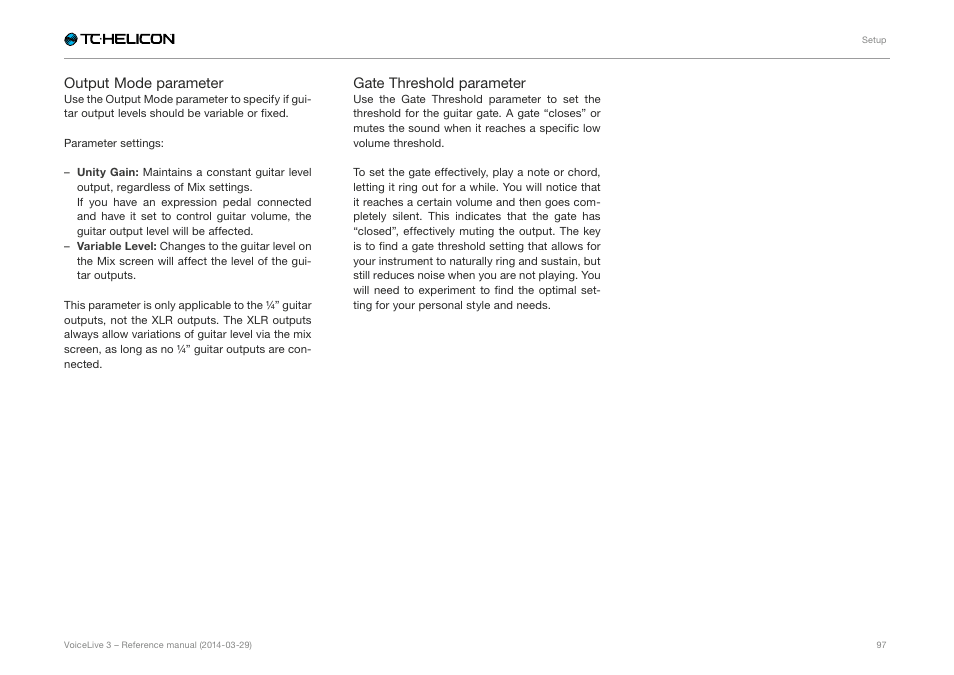 TC-Helicon VoiceLive 3 - Reference Manual User Manual | Page 99 / 127