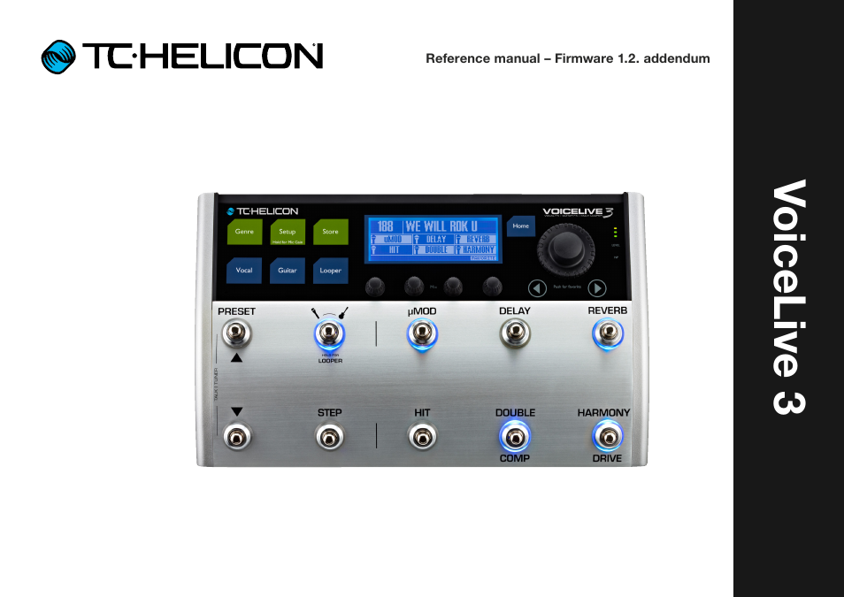 TC-Helicon VoiceLive 3 - Firmware 1.2 Manual Addendum (MIDI Sync) User Manual | 12 pages