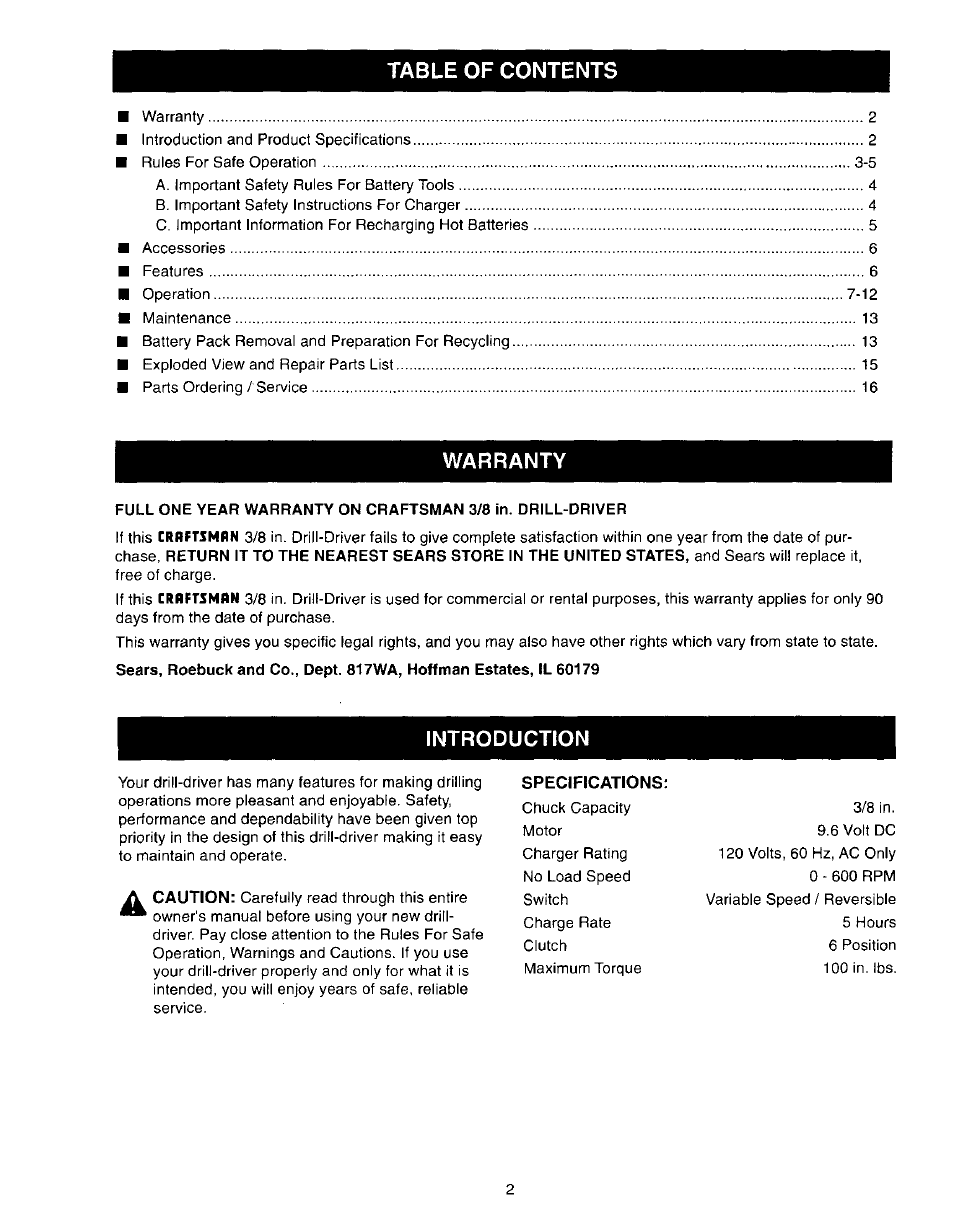 Craftsman 973.110770 User Manual | Page 2 / 16