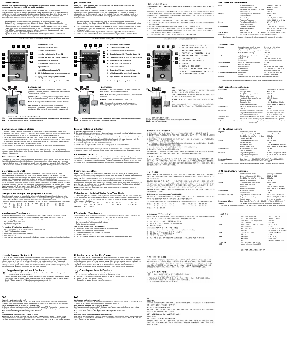 TC-Helicon VoiceTone T1 Manual User Manual | Page 2 / 2