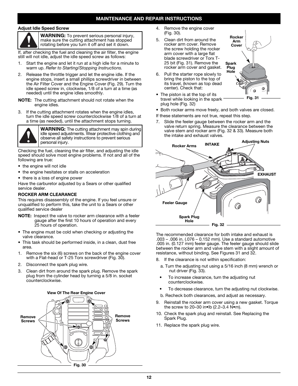 Craftsman 316.79617 User Manual | Page 12 / 36