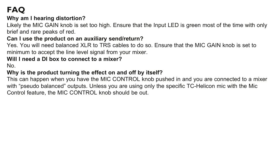 TC-Helicon VoiceTone T1 Manual User Manual | Page 11 / 12