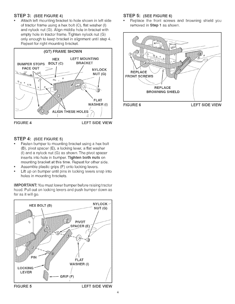 Steps, Step 5, Step 4 | Craftsman 486.246212 User Manual | Page 4 / 8
