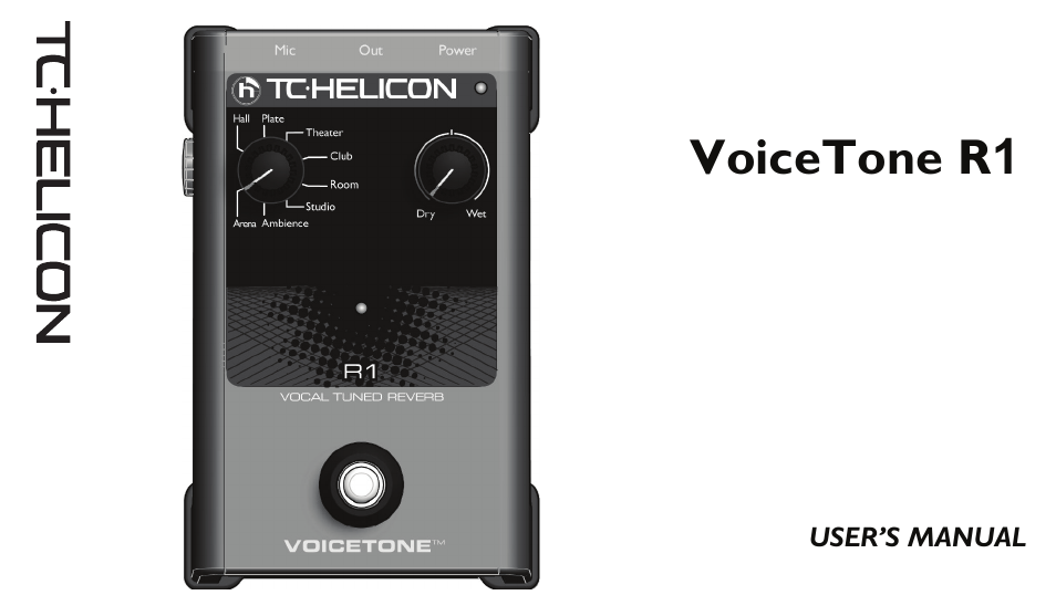 TC-Helicon VoiceTone R1 Manual User Manual | 12 pages