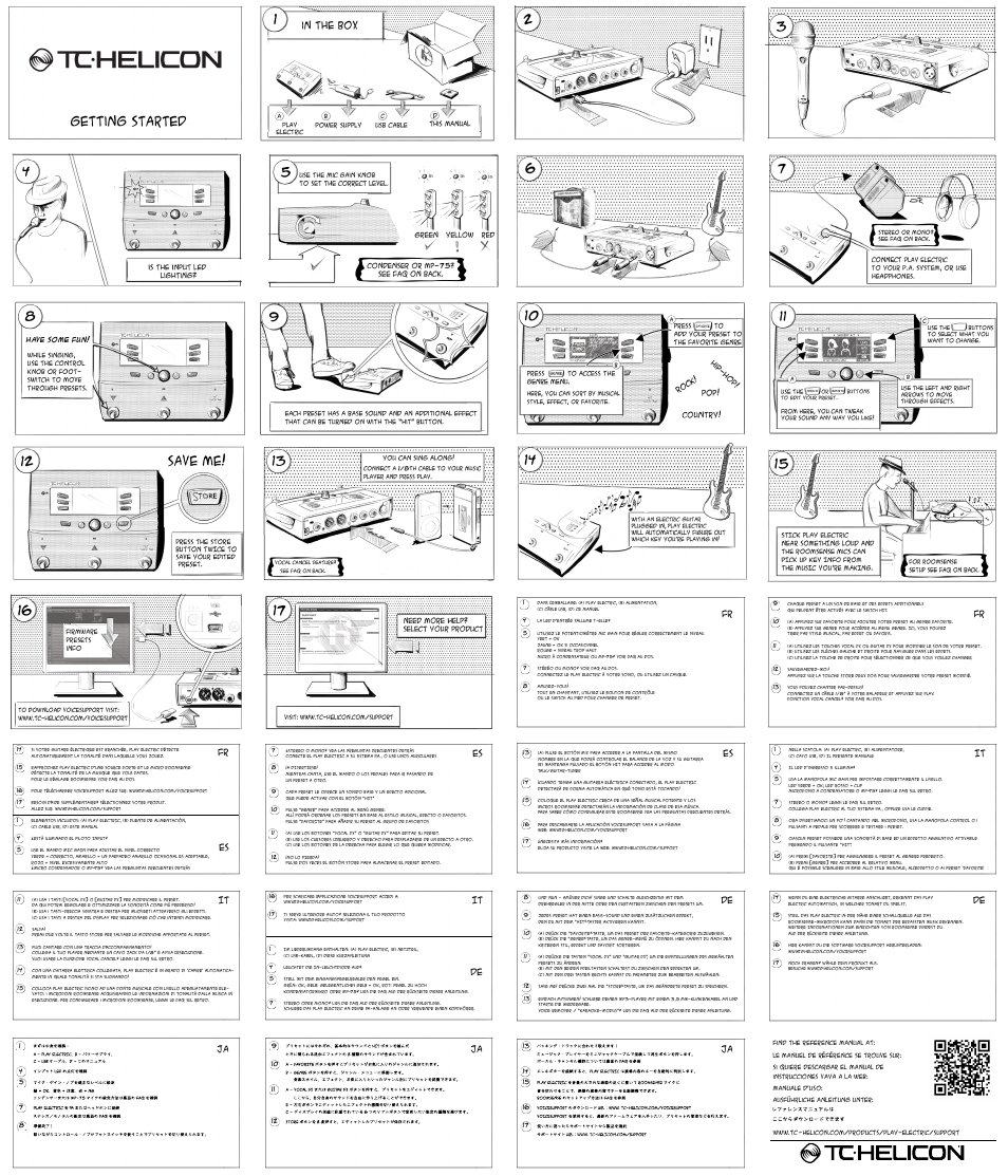 TC-Helicon Play Electric - Quick Start Guide User Manual | 2 pages