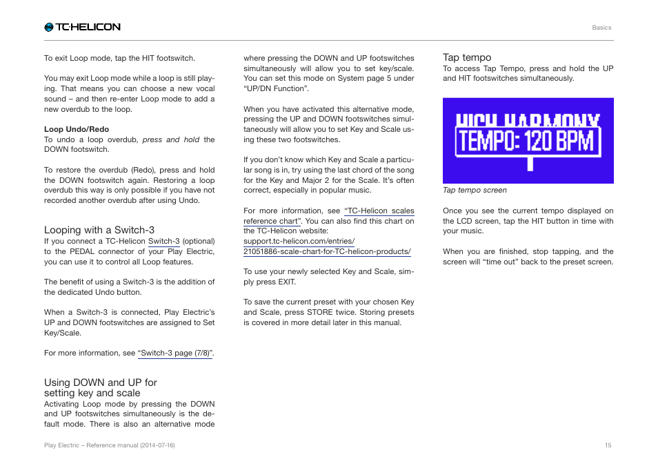 TC-Helicon Play Electric - Reference Manual User Manual | Page 17 / 77