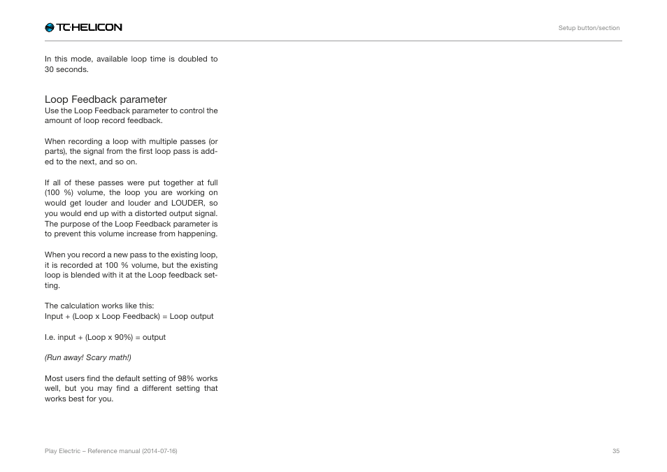 TC-Helicon Play Electric - Reference Manual User Manual | Page 37 / 77