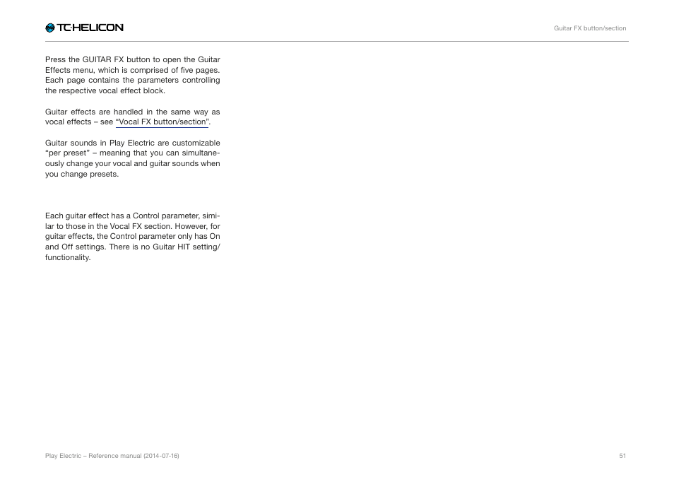 TC-Helicon Play Electric - Reference Manual User Manual | Page 53 / 77