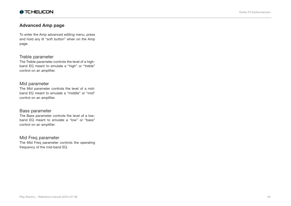 TC-Helicon Play Electric - Reference Manual User Manual | Page 55 / 77