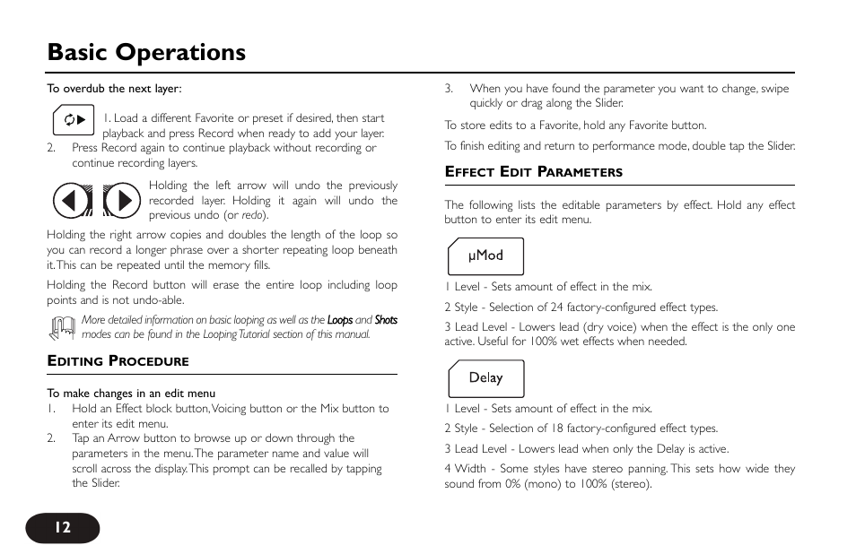 Basic operations | TC-Helicon VoiceLive Touch User Manual User Manual | Page 11 / 42