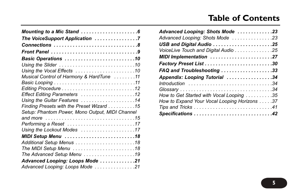 TC-Helicon VoiceLive Touch User Manual User Manual | Page 4 / 42