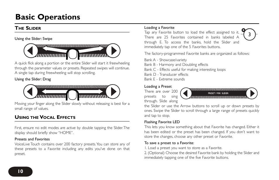 Basic operations | TC-Helicon VoiceLive Touch User Manual User Manual | Page 9 / 42