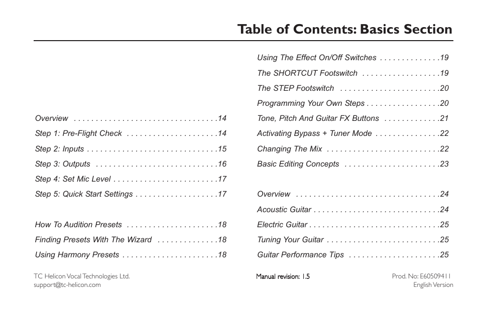 TC-Helicon VoiceLive 2 User manual User Manual | Page 3 / 105