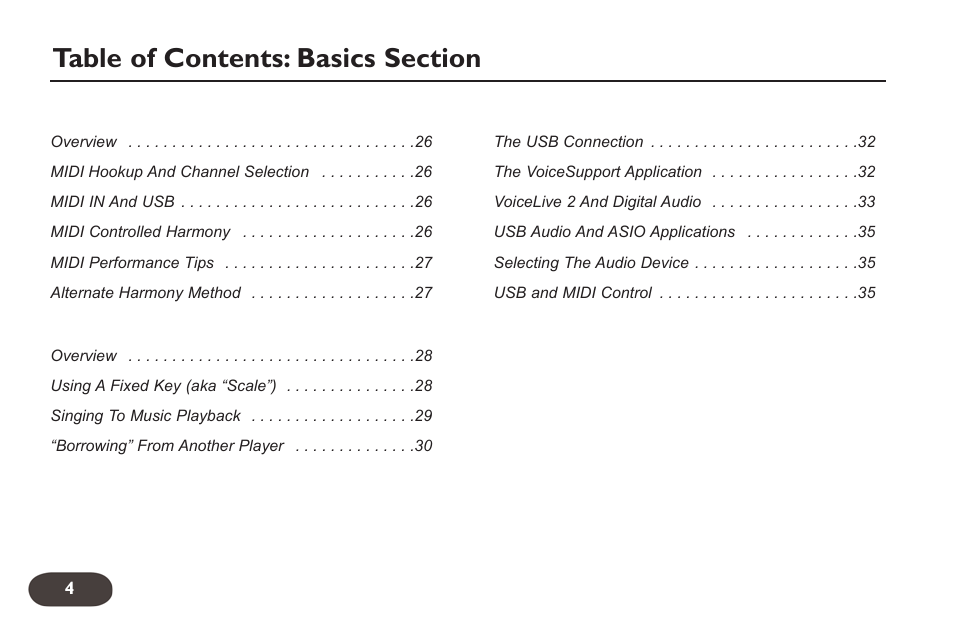 TC-Helicon VoiceLive 2 User manual User Manual | Page 4 / 105