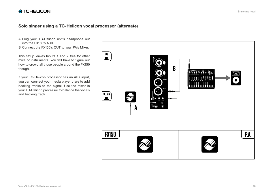 Fx150 | TC-Helicon Voicesolo FX150 - Reference Manual User Manual | Page 22 / 40