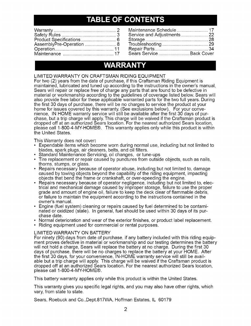 Craftsman 917.275400 User Manual | Page 2 / 56