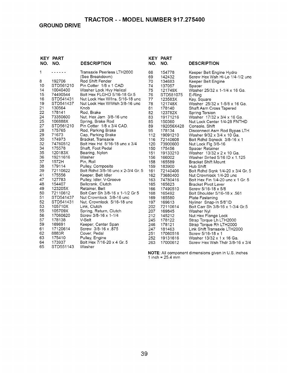 Ground drive | Craftsman 917.275400 User Manual | Page 39 / 56