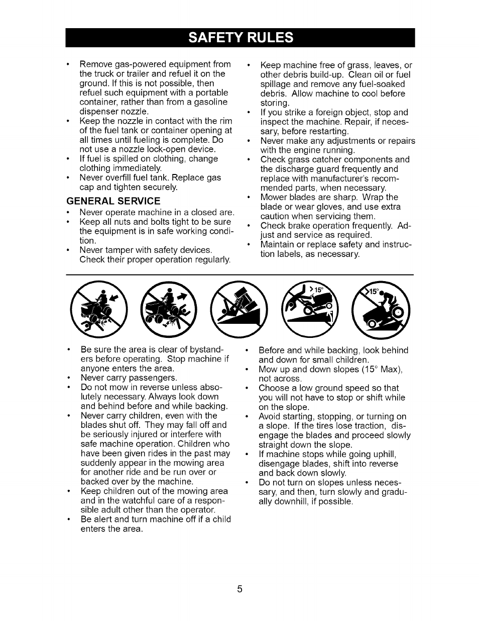 Safety rules | Craftsman 917.275400 User Manual | Page 5 / 56