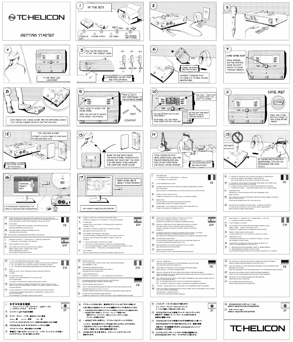 TC-Helicon VoiceLive Play - Quickstart Guide User Manual | 2 pages