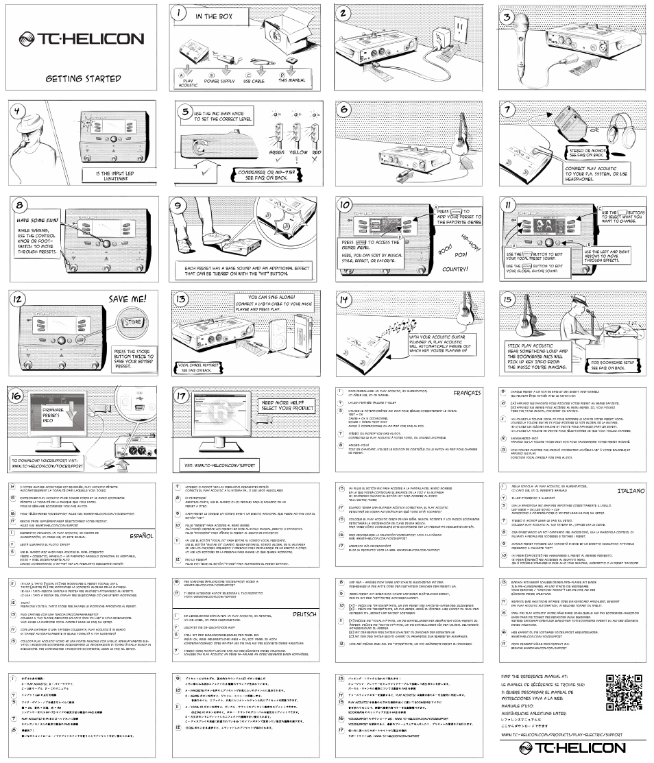 TC-Helicon Play Acoustic - Quick Start Guide User Manual | 2 pages