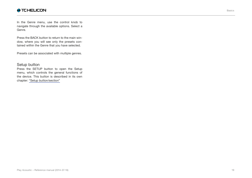 TC-Helicon Play Acoustic - Reference Manual User Manual | Page 21 / 75