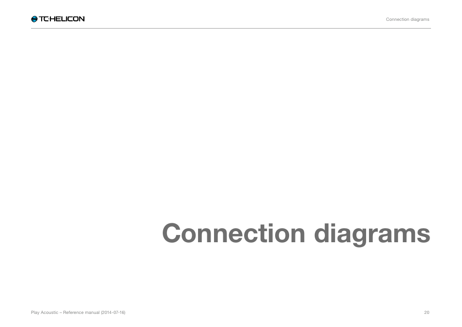 Connection diagrams | TC-Helicon Play Acoustic - Reference Manual User Manual | Page 22 / 75