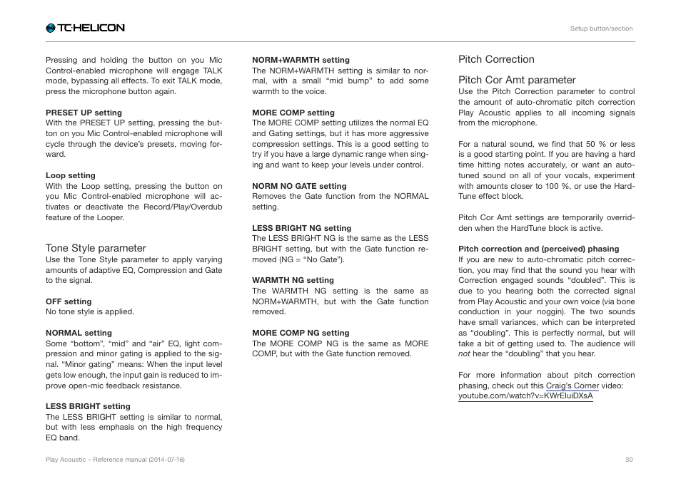 TC-Helicon Play Acoustic - Reference Manual User Manual | Page 32 / 75