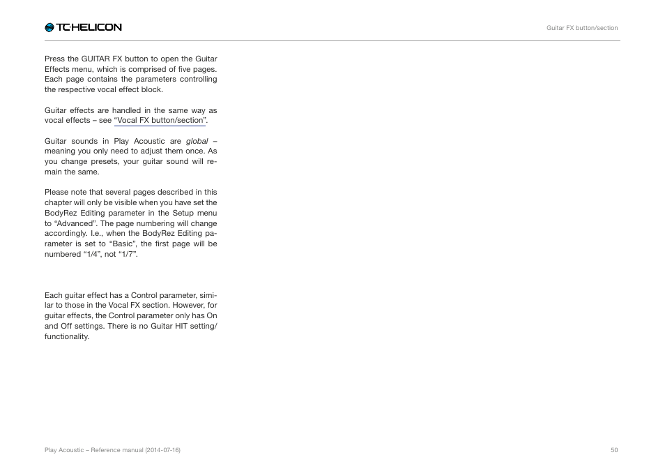 TC-Helicon Play Acoustic - Reference Manual User Manual | Page 52 / 75