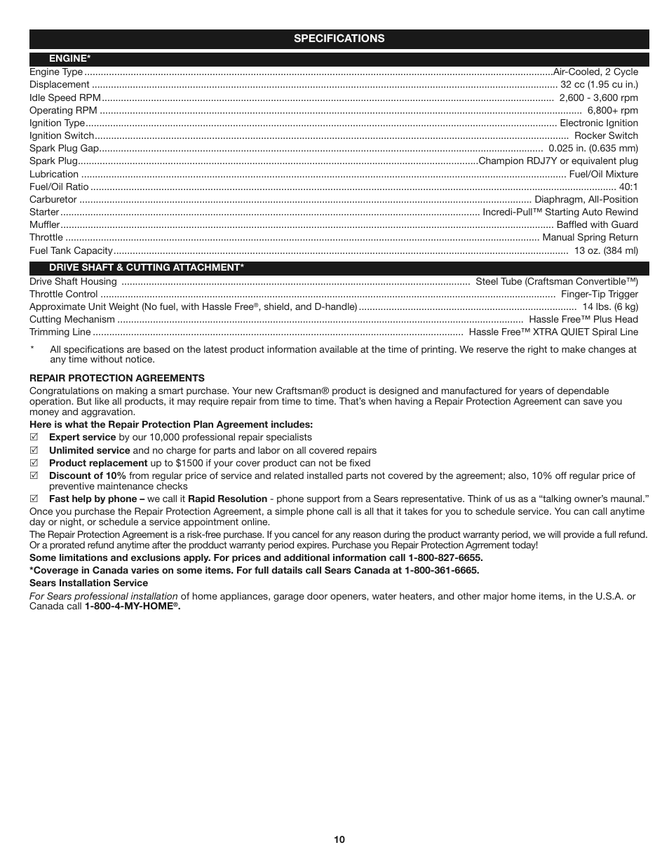 Craftsman 316.7919 User Manual | Page 10 / 28