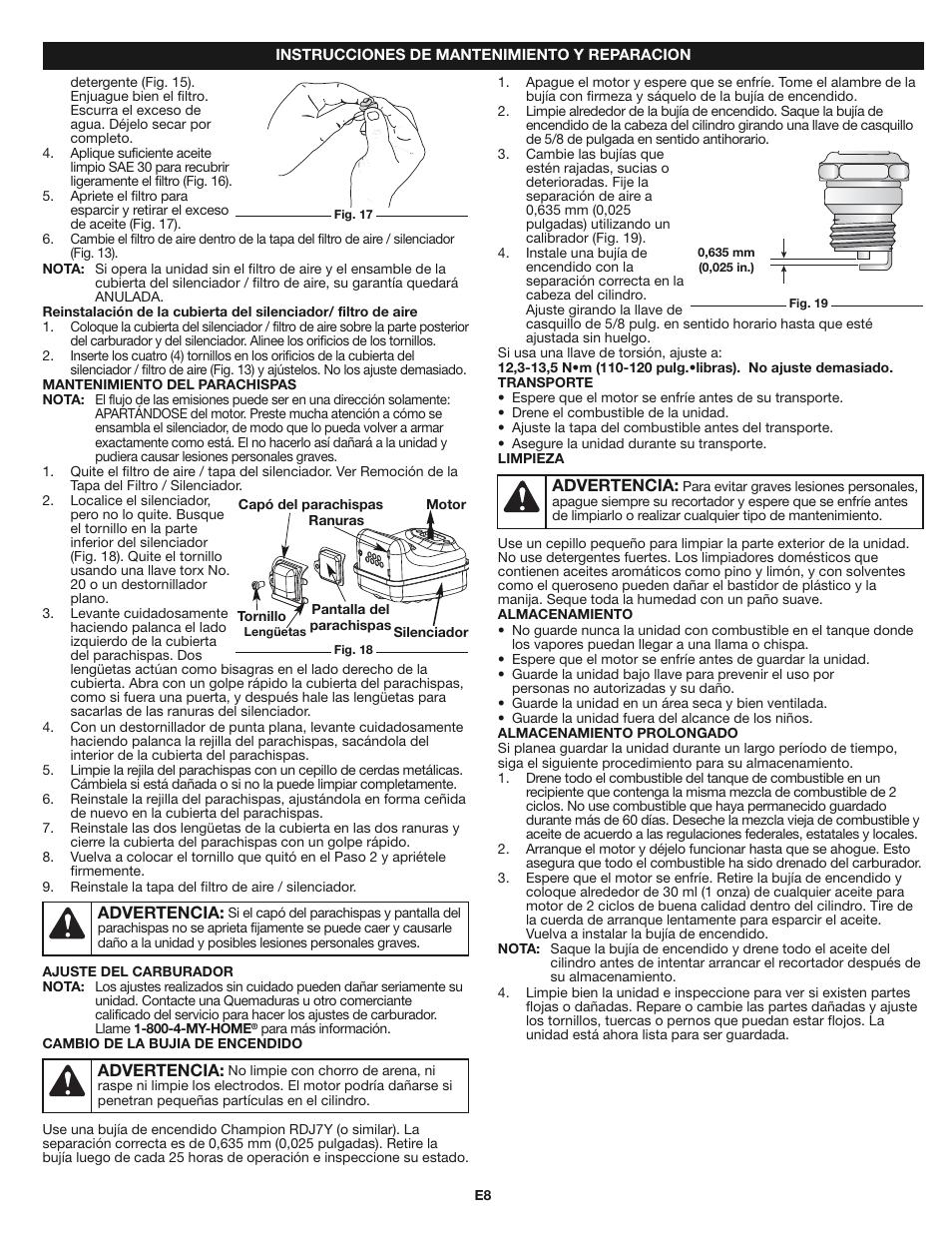 Craftsman 316.7919 User Manual | Page 20 / 28