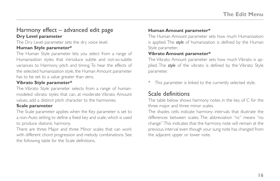 Scale definitions | TC-Helicon VoiceLive Touch 2 Reference Manual User Manual | Page 22 / 98