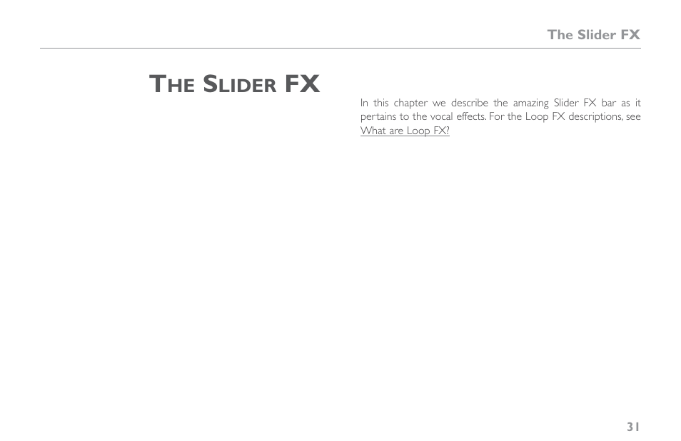 The slider fx | TC-Helicon VoiceLive Touch 2 Reference Manual User Manual | Page 37 / 98