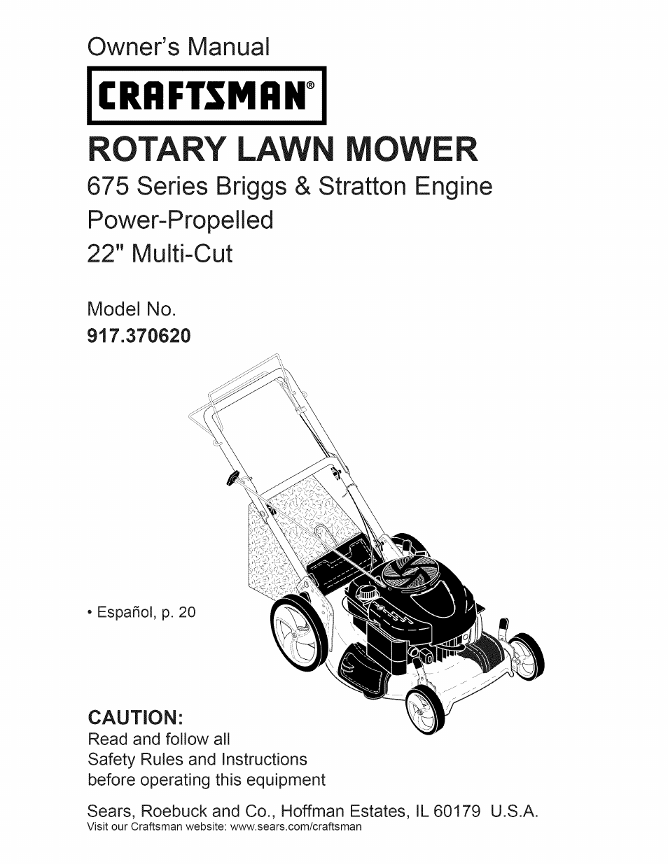 Craftsman 917.370620 User Manual | 48 pages