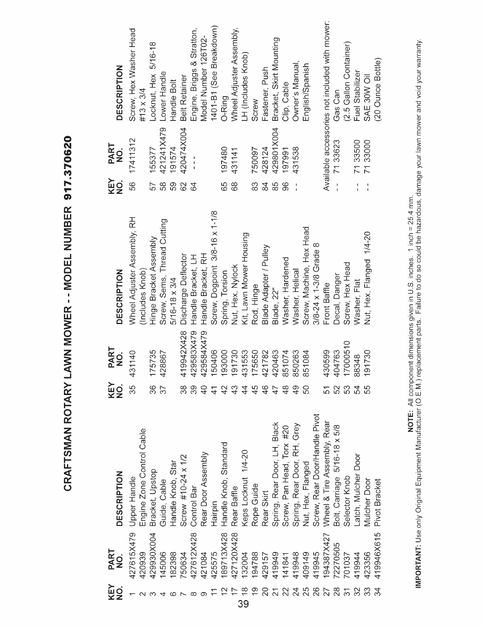 Craftsman 917.370620 User Manual | Page 39 / 48