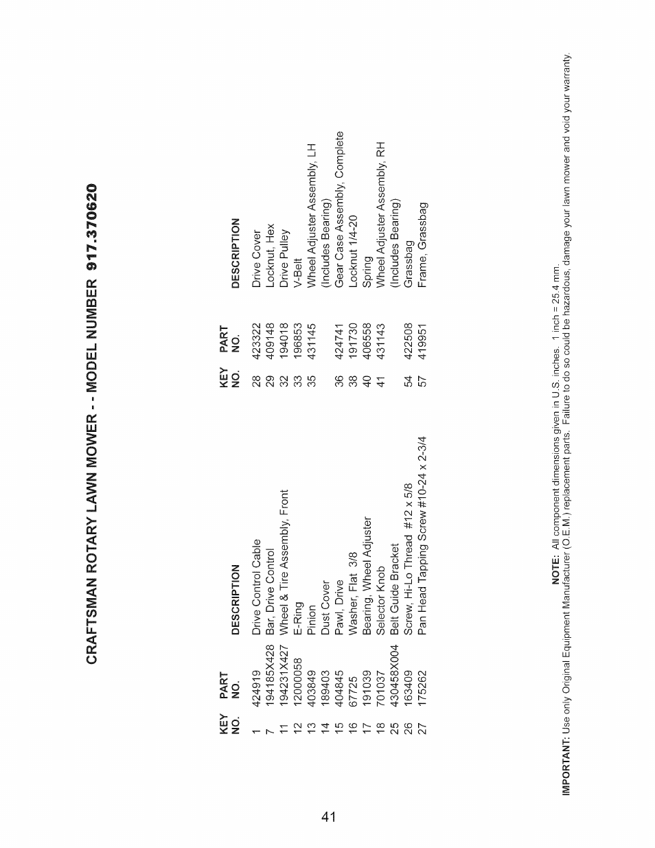 Craftsman 917.370620 User Manual | Page 41 / 48