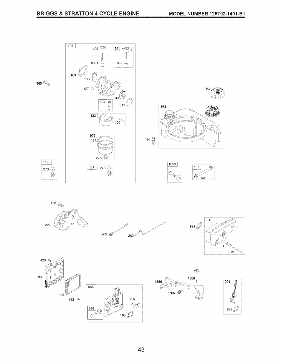 Briggs & stratton 4-cycle engine, I>, l mr, 1/ ij) | Craftsman 917.370620 User Manual | Page 43 / 48