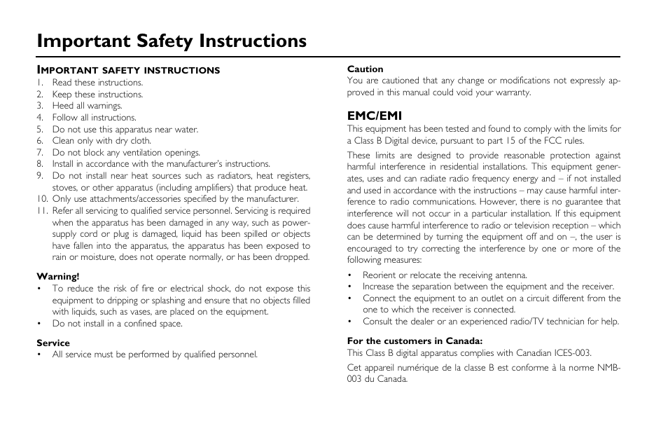 Important safety instructions | TC-Helicon VoiceLive Touch 2 Quick Guide User Manual | Page 2 / 17