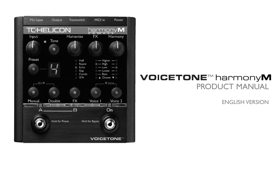 TC-Helicon VoiceTone Harmony-M Manual User Manual | 28 pages