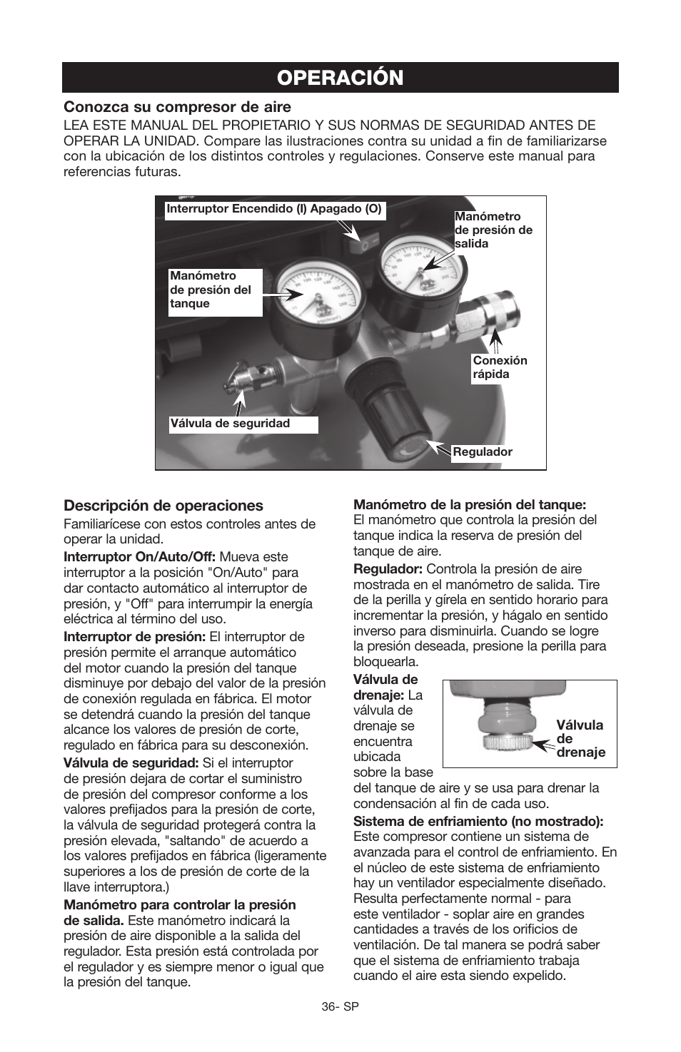 Operación | Craftsman 919.166442 User Manual | Page 32 / 44