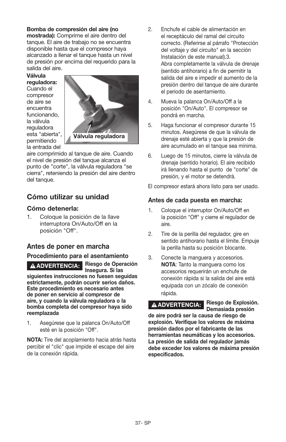Antes de poner en marcha, Cómo utilizar su unidad | Craftsman 919.166442 User Manual | Page 33 / 44