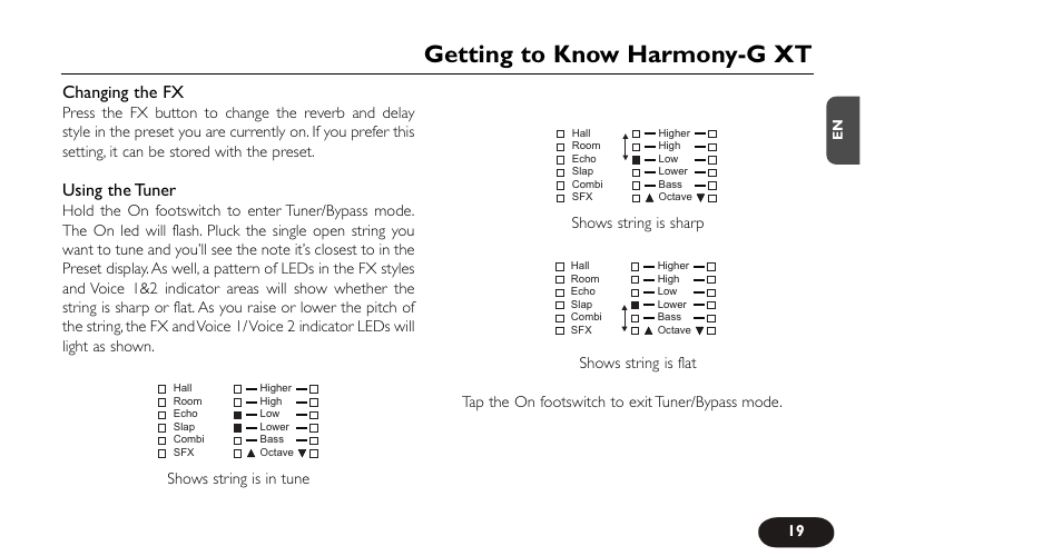 Getting to know harmony-g xt | TC-Helicon VoiceTone Harmony-G XT Manual User Manual | Page 19 / 30
