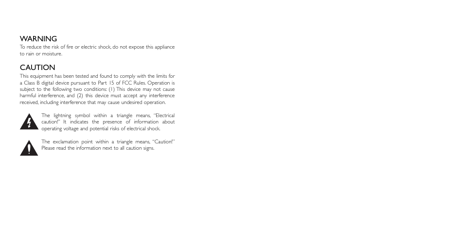 Warning, Caution | TC-Helicon VoiceTone Harmony-G XT Manual User Manual | Page 2 / 30