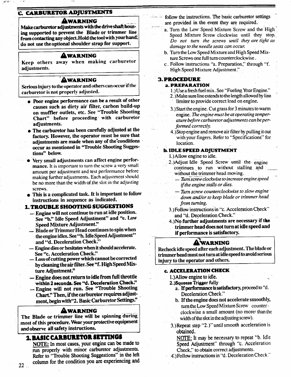 Obtained | Craftsman 358.798260-32cc User Manual | Page 22 / 61